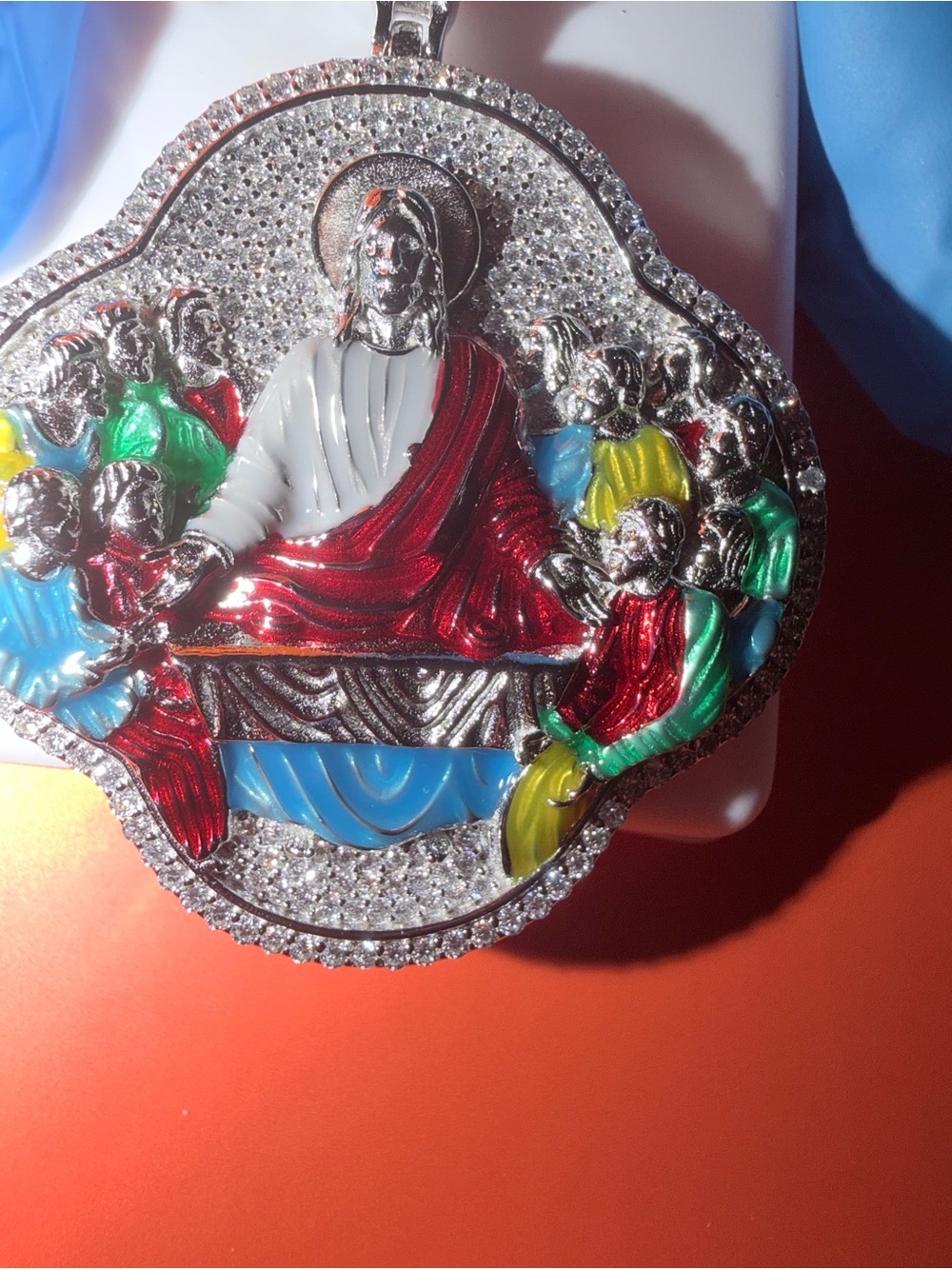 The official last supper pendant MOISSANITE 925 solid Sterling SILVER - Picture 13 of 15